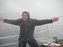mark smith enjoying the wind and rain