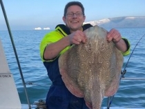 Mark Smith Boat Caught Undulate Ray 17lb 4oz